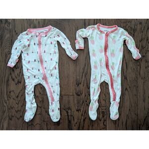 Kickee Pants Viscose Sleeper Bundle Christmas Lights and Pineapples